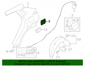 Right ventilation shield Hyundai Kona 18-23