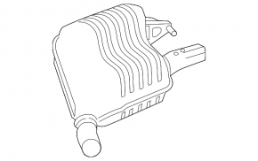 Rear muffler with barrel, right, Mercedes C-class W205 300 19-21