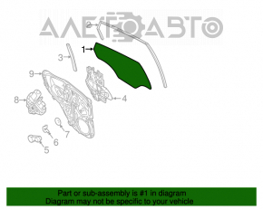 Glass door rear left Ford Fiesta 11-19 5d