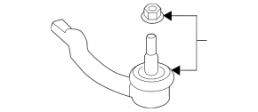 Right steering tip for Nissan Altima 19-25
