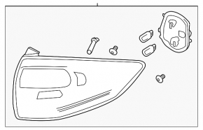 Outer wing lamp left Ford C-max MK2 13-16 prerest