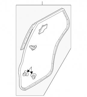 Door seal rear right Mazda CX-7 06-09
