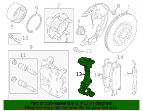 Front left caliper bracket for Ford Escape MK4 20-26