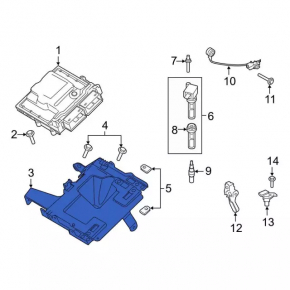ECU bracket engine computer Ford Explorer 20-24 2.3T