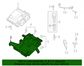 ECU bracket engine computer Ford Explorer 20-24 2.3T