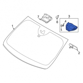 Ford Escape MK4 20-22 Lane Keeping Camera Cover Black