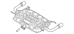 Muffler rear part with barrel Mazda 6 13-17 2.5