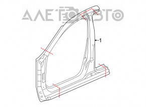 Body pillar center right Acura ILX 13-22