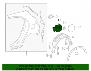 Fuel filler flap with housing Mercedes GLA 15-20