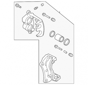 Front left caliper assembly Subaru Outback 20-23