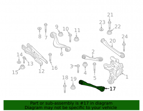 Rear left longitudinal arm BMW X7 G07 19-