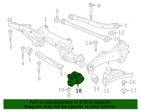 Rear left trunnion bracket BMW X1 F48 16-22