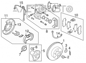 Rear right caliper assembly for Infiniti FX35 FX45 03-08