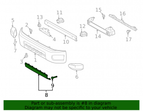 Gray front bumper lip for Toyota FJ Cruiser 2007-2014