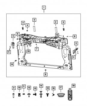 TV Panel Radiator Dodge Dart 13-16