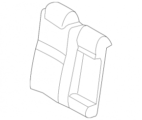 Rear seat, 2nd row, upper right, Toyota Camry v50 12-14 USA, gray, dry cleanable