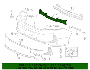 Rear Bumper Absorber for Honda Accord 2016-2017