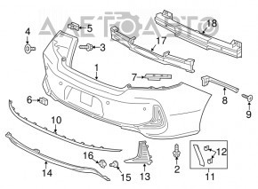 Rear Bumper Absorber for Honda Accord 2016-2017