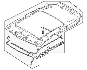 Mitsubishi Outlander Sport ASX 14-15 headlining without sunroof gray, for dry cleaning