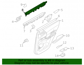 Mitsubishi Outlander 22-25 rear left door curtain