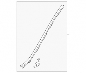 Windshield molding right Acura MDX 17-20 rest