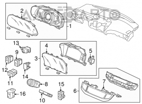 Honda Accord 13-15 hybrid instrument cluster