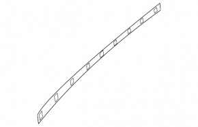 Fastening of the front left windshield molding VW Touareg 11-17