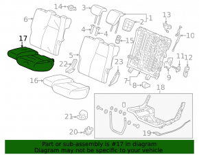 Rear row of seats 2nd row left Honda HR-V 16-22 mechanical, gray cloth, dry cleanable