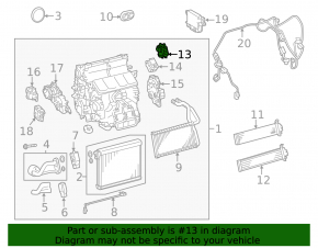 Actuator motor heater drive ventilation Lexus IS 14-20