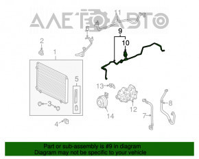 Air conditioner tube heater-condenser Lexus RX350 10-15