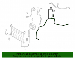 Lexus CT200h 11-17 air conditioner heater-condenser tube