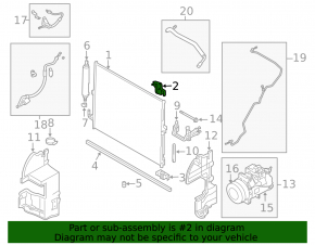 Upper left air conditioner radiator bracket for Infiniti FX35 QX70 09-17