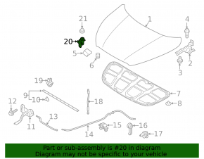 Hyundai Elantra UD 12-16 hood switch