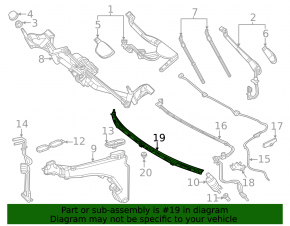 Mercedes W167 GLE 350 450 20-24 rear hood trim for injectors