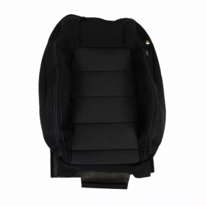 Ford Mustang mk6 15-23 driver's seat back upholstery, black leather, wrinkled