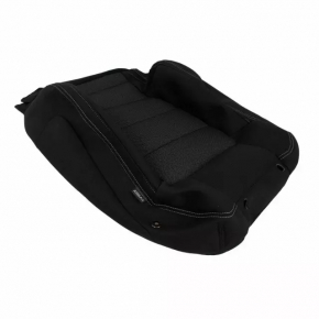 Ford Mustang mk6 15-23 driver's seat back upholstery, black leather, wrinkled
