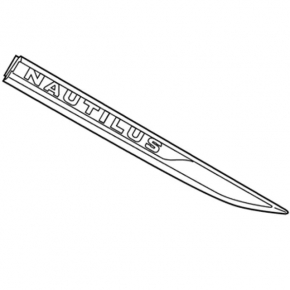 Emblem logo NAUTILUS door front left Lincoln Nautilus 19-23