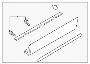 Front left door trim Mazda CX-9 16-23 chrome
