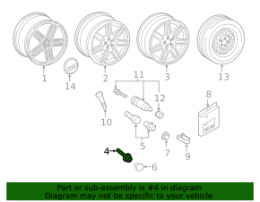 Wheel bolt d19 M14x1.5 Audi Q7 4L 10-15