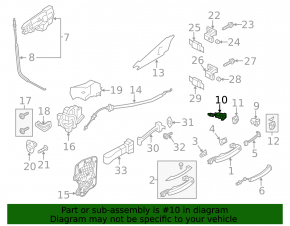 Front door lock cylinder left Audi A6 C7 12-18