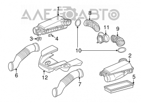 Mercedes W211 E550 rear air duct