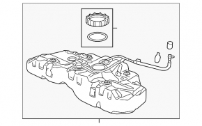 Acura TLX 15- FWD Fuel Tank