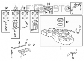 Acura TLX 15- FWD Fuel Tank