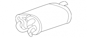 Rear muffler for Toyota Solara 2.4 04-06, with sensor