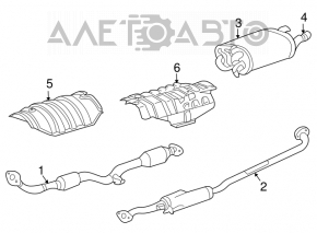 Rear muffler for Toyota Solara 2.4 04-06, with sensor