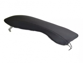 Rear seat side trim left Chrysler 200 15-17 black cloth, rusty fasteners, torn fastener