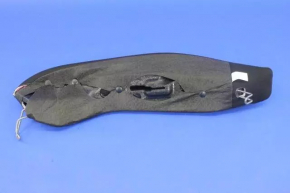 Rear seat side trim left Chrysler 200 15-17 black cloth, rusty fasteners, torn fastener