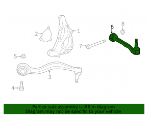 Lower control arm front right Cadillac CTS 14- rwd rear