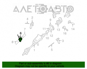 Mercedes W221 bare steering column switch cluster