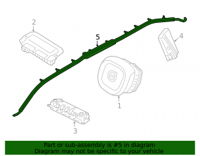 Airbag side curtain right Volvo XC40 19-25